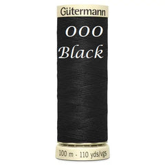 Haberdashery - Gütermann Sew-all thread 100m - Black/White/Grey/Cream/Yellow/Orange