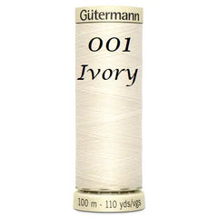 Haberdashery - Gütermann Sew-all thread 100m - Black/White/Grey/Cream/Yellow/Orange