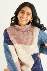 Hayfield Bonus Chunky Tweed Pattern 10340 - Sweater & Scarf