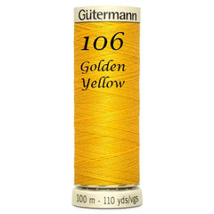 Haberdashery - Gütermann Sew-all thread 100m - Black/White/Grey/Cream/Yellow/Orange