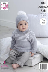 King Cole Big Value Baby DK Pattern 5255 - Sweaters & Hats