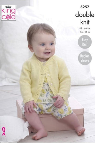 King Cole Big Value Baby DK Pattern 5257 - Cardigans