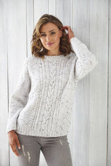 King Cole Big Value Tweed DK Pattern 6092 - Sweater & Cardigan