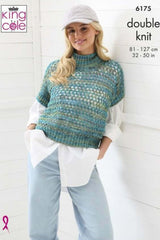 King Cole Homespun Prism DK Pattern 6175 - Sweater & Tank Top