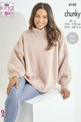 King Cole Timeless Chunky Pattern 6182 - Sweater & Cardigan