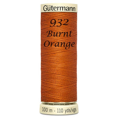 Haberdashery - Gütermann Sew-all thread 100m - Black/White/Grey/Cream/Yellow/Orange