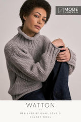 MODE at Rowan Chunky Wool Pattern MIP22 - Watton Sweater by Quail Studio