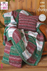 King Cole Christmas Super Chunky Pattern 5782 - Blanket, Bed Runner & Cushion Covers