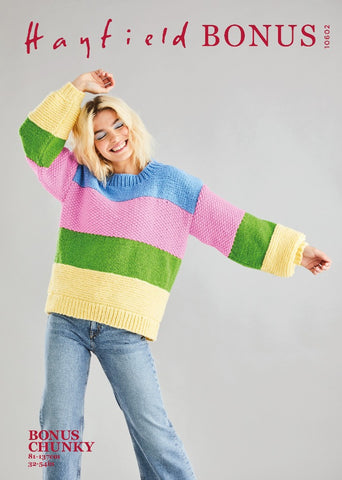 Hayfield Bonus Chunky Pattern 10602 - Sweater