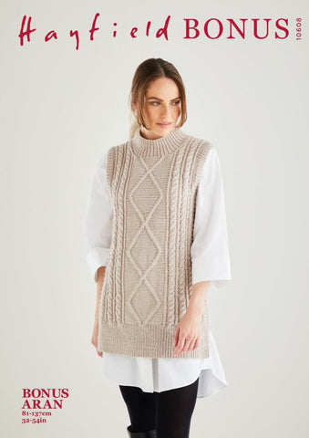 Hayfield Bonus Aran Pattern 10608 - Tunic