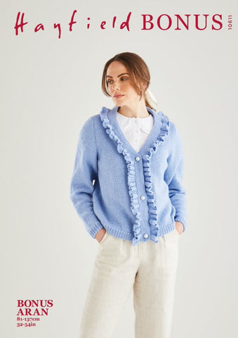 Hayfield Bonus Aran Pattern 10611 - Cardigan