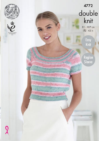 King Cole Cottonsoft Crush DK Pattern 4772 - Ladies' Tops