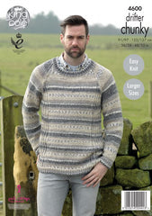 King Cole Drifter Chunky Pattern 4600 - Men’s Sweaters