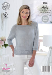 King Cole Giza Cotton & Sorbet 4 Ply Pattern 4788 - Tops