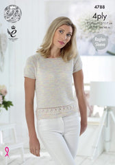 King Cole Giza Cotton & Sorbet 4 Ply Pattern 4788 - Tops