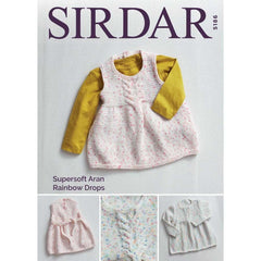 Sirdar Supersoft Aran Rainbow Drops Pattern 5186 - Dresses