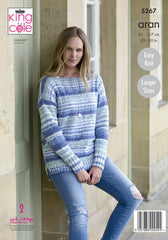 King Cole Drifter Aran Pattern 5267 -  Ladies Sweaters