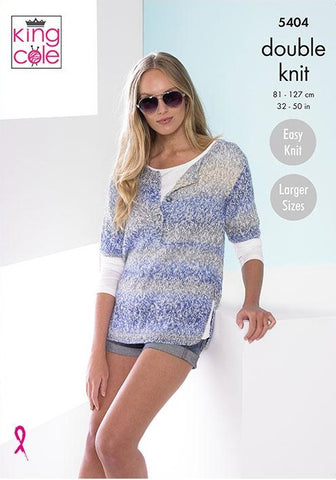 King Cole Caribbean Calypso DK Pattern 5404  - Ladies Tops - NOW €1.00