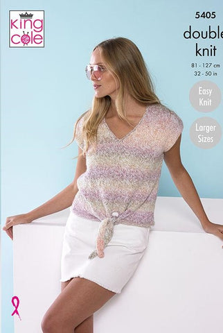 King Cole Caribbean Calypso DK Pattern 5405 - Ladies Tops - NOW €1.00