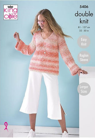 King Cole Caribbean Calypso DK Pattern 5406 - Ladies Sweaters - NOW €1.00