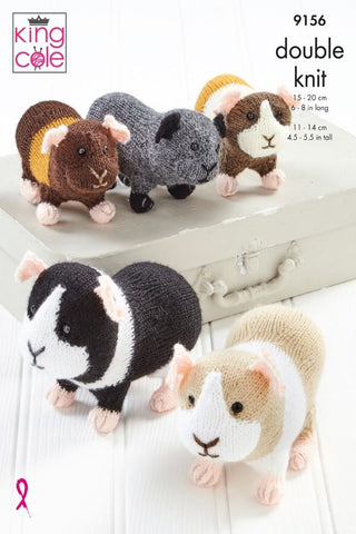 King Cole Big Value Baby DK Pattern 9156 - Guinea Pigs