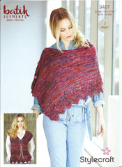 Stylecraft Batik Elements DK Pattern 9407 - Top & Poncho