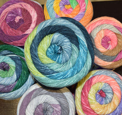 Stylecraft Batik Swirl DK Crochet Pattern 9487 - Granny Square Cushion Covers