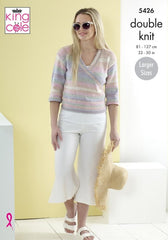 King Cole Beaches DK Pattern 5426 - Ladies Wrap Cardigans