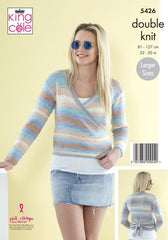 King Cole Beaches DK Pattern 5426 - Ladies Wrap Cardigans