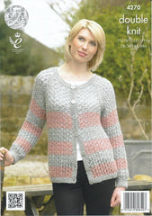 King Cole Panache DK Pattern 4270 - Sweater and Cardigan - NOW €1.00