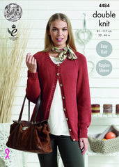 King Cole Bamboo Cotton DK Pattern 4484 - Cardigans