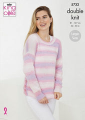 King Cole Beaches DK Pattern 5732 - Sweater & Cardigan