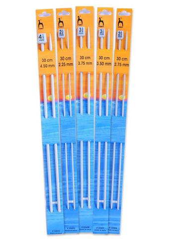 Pony/Prym/Essentials Knitting Needles - Plastic/Aluminium  30cm long