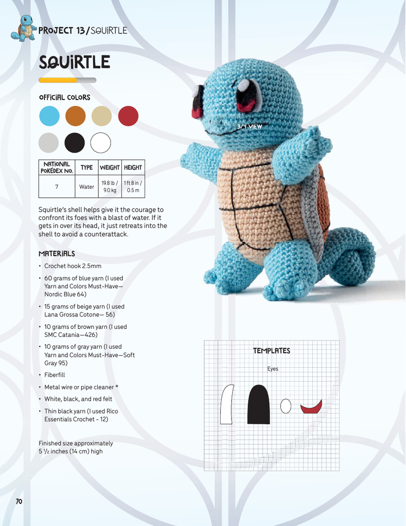 Squirtle Pokemon Crochet Pattern
