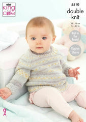 King Cole Drifter DK for Baby Pattern 5510 - Cardigan & Sweater